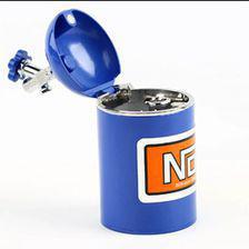 Car NOS Cylinder Can Portable Car Ashtray For Smokers Blue
