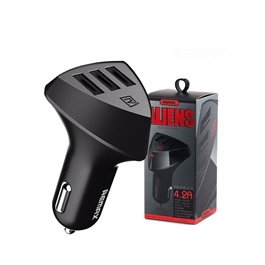Remax Aliens LED Dual USB Car Mobile Charger with Voltage Display - 3.4A