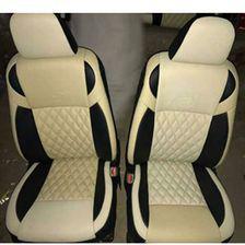 Japanese Leather Type Rexine Seat Covers Black and Beige