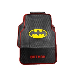 Batman Style PVC Floor Mat Black and Red | Rubber Floor Mats | Car Mats | Vehicle Mats | Foot Mat For Car | Latex Mats