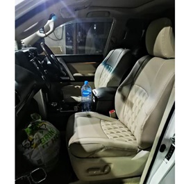 Toyota Prado Leather Type Rexine Seat Covers Beige Style C | Seat Covers | Universal Seat Covers | Leather Type Seat Covers