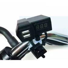 Bike Mobile Charger 2 Usb With Volt Meter