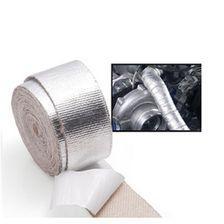 Heat Wrap Chrome Aluminum Foil Material | Car Exhaust Insulation Tapes Manifolds Heat Thermal Wrap | Motorcycle Exhaust Thermal Exhaust Tape Header Heat Wrap Resistant Down Pipe For Motorcycle Car Accessories