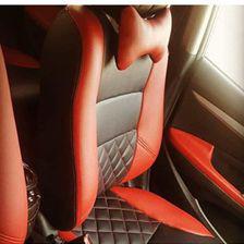 Japanese Rexine Extra Foaming Seat Covers Red and Black