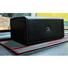 Honda Leather Car Tissue Box 9CM Black  | Tissue Holder | Modern Paper Case Box | Napkin Container Tray | Towel Desktop