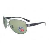 New Ray Ban RB3386 004/9A Gunmetal/Polar Green 63mm Sunglasses