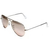 Ray Ban RB3025 Aviator Sunglasses Gold Frame/Pink Mirror Lens 55 mm