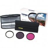 Tiffen 55mm Video Intro (DLX 3 Filter) Kit (UV Protector, ND 0.6, FLD Filters & 4 Pocket Pouch)