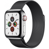 Apple Watch Series 5 40mm GPS + Cellular Stainless Steel Case with Space Black Milanese Loop MWWX2