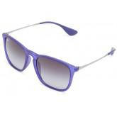Ray-Ban 0RB4187 Square Sunglasses Rubber Transparent Blue