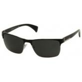 Prada Sunglasses PR51OS / Frame: Black and Silver Lens: Gray