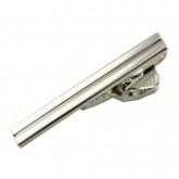 Skinny Tie Clip, 1.5 Inch, Pinch Clasp Grooved