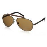 Montblanc Men's MB454S Metal Sunglasses Metal Brown