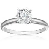  14k White Gold Solitaire Diamond Ring (1 cttw, H-I Color, I2-I3 Clarity) 