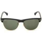 Ray-Ban 0RB4175 Square Sunglasses Black Frame/Green Solid Lens 57 mm