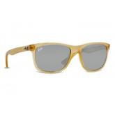 Ray-Ban RB 4181 Sunglasses Opal Yellow Frame/Green Mirror Silver Lens