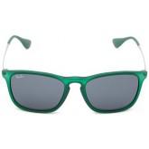 Ray-Ban 0RB4187 Square Sunglasses Rubber Transparent Green