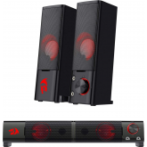 Redragon GS-550 Orpheus PC Gaming Speakers, 2.0 Channel Stereo Desktop Computer Sound Bar with Compact Maneuverable Size
