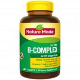 Nature Made Super B-Complex Tablets with Vitamin C and Folic Acid, 250 Count for Metabolic Health