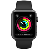Apple Watch Series 3 42mm Space Gray Aluminum Case with Black Sport Band GPS MTF32