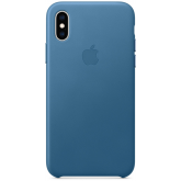 Apple iPhone XS Leather Case - Cape Cod Blue