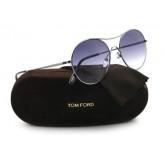 Tom Ford Claude Fashion Sunglasses: Dark Ruthenium/Aqua Gradient