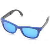 Ray-Ban Folding Wayfarer Sunglasses Green Blue Mirror