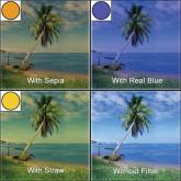 LEE Filters 4x6" Landscape Resin Filter Set (Graduated - Hard Edge Real Blue 2, Straw 3, & Sepia 2)