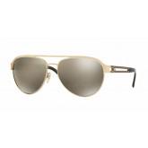 Versace 2165 12525A Pale Gold 2165 Aviator Sunglasses Lens Category 3 Lens Mirr