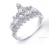  925 Sterling Silver Princess Crown Ring