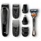 Braun MGK3060 Men's Beard Trimmer for Hair / Head Trimming, Grooming Kit with 4 Combs & Gillette Fusion Razor, 13 Length Settings for Ultimate Precision 