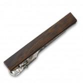 Wood Tie Clip, 1.5 Inch Santos Rosewood