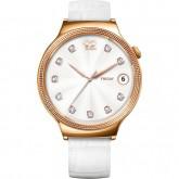 Huawei Watch Elegant Women's 44mm Smartwatch (Rose Gold Stainless Steel, White Italian Leather Band)