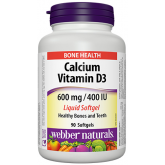Webber Naturals Calcium 600 Plus Vitamin D