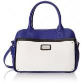 Nine West Double Vision Satchel Medium Top Handle Handbag  Blue Bud
