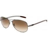 Ray-Ban RB8301 Tech Sunglasses 59 mm, Non-Polarized Brown Gradient