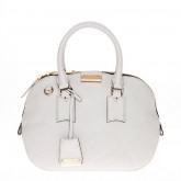 Burberry White Embossed Leather Orchard Satchel