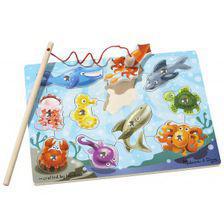 Jigsaw wooden magnetic fish plate