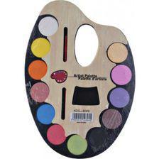 Water Color Artist Palette With Paint Brush & 12 Colors KDS-8029