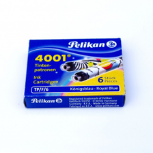 6pcs Pelikan 4001 Royal Blue Fountain Pen Ink Cartridges