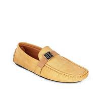 Camel Leather Loafers for Men Tajori