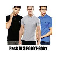 Pack of 3 polo horse man logo t-shirts for men Tajori
