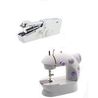 Â Pack Of 2 - Mini Sewing Machine & Handy Stitch Machine - White Tajori