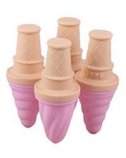 Pack of 4 - Cone Shaped Ice Cream Mould - Pink Tajori