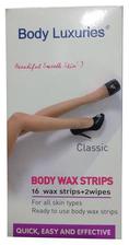Body Luxuries Classic Body Wax Strip 16 Wax Strips + 2 Wipes Tajori