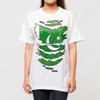 White pakistan flag t-shirt for women Tajori