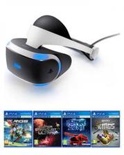 PlayStation VR Headset with 4 VR Games Black - Sony Tajori