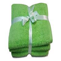 Pack of 4 Bath Towel-Parrot Green Tajori