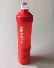 3 in 1 Sports Shaker Bottle For Gym Protein Powder shaker Fitness - 450ml - Red Tajori
