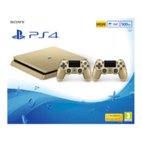 Sony PS4 Slim Gold Console 500GB Limited Edition with 2 X Controllers Tajori